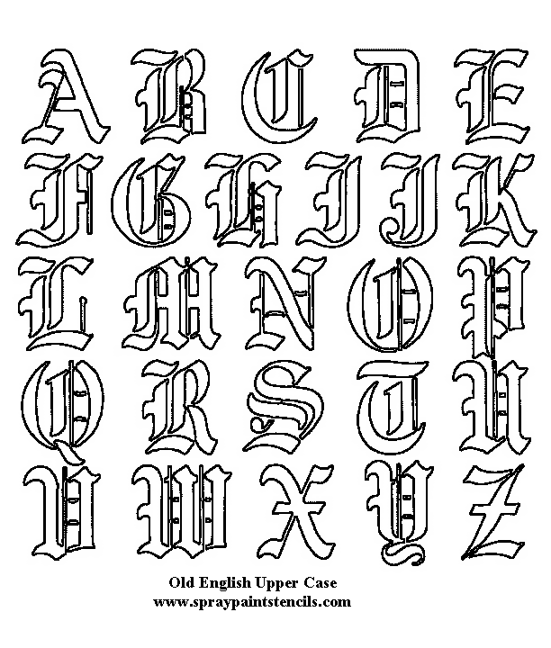Tattoo Fonts Old English on